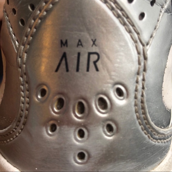 Nike Max Air White Silver Women’s Athletic Sneaker - Picture 8 of 8
